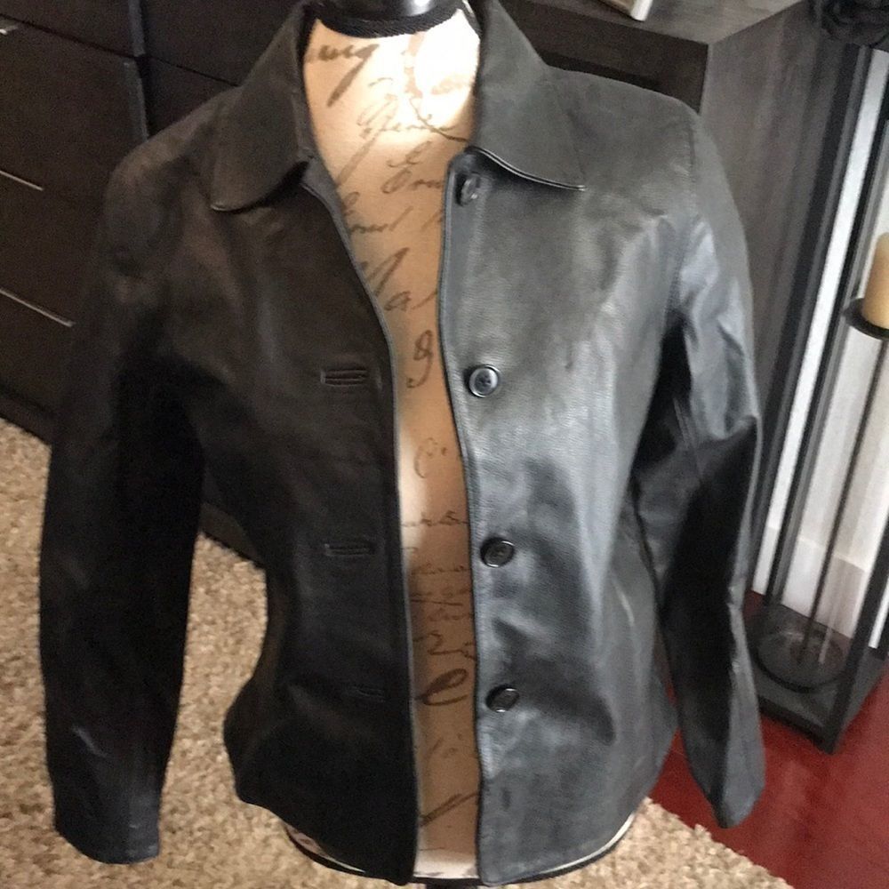 Leather coat